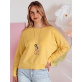 DStreet Bluzka damska one size oversize z wisiorkiem NUBISS żółta | Shoptok.si