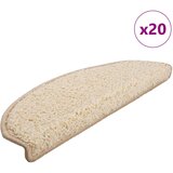 vidaXL Prostirke za stepenice 20 kom 65x21x4 cm krem poluokrugle velike | shoptok.hr