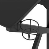 vidaXL Igraći stol s nogama u obliku slova K crni 90 x 60 x 75 cm | shoptok.hr