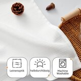 TOPICK komplet 2 kuhinsjkih zaves v videzu lana - 90 × 60 cm odprta embalaža | Shoptok.si