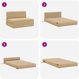  Preklopni madrac za sofu Zelena Siva 70 x 80 x 60 cm Tkanina | shoptok.hr