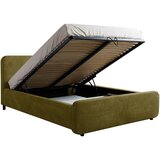 MID.YOU OBLAZINJENA POSTELJA 160 cm x 200 cm , les, umetna masa, tekstil, leseni material zelena | Shoptok.si