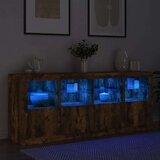  Komoda s LED svjetlima boja dimljenog hrasta 163x37x67 cm | shoptok.hr