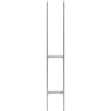 vidaXL Sidra za ogradu 6 kom srebrna 8 x 6 x 60 cm pocinčani čelik | shoptok.hr