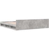  Posteljni okvir s predali betonsko siv 200x200cm inženirski les | Shoptok.si
