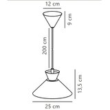 Nordlux visilica na sajli DIAL 1xE27/40W/230V prečnik 25 cm bela | Eponuda.com