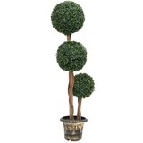 vidaXL Umetni pušpan z loncem okrogel zelene barve 119 cm, (20768471) | Shoptok.si