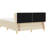  Kutni Krevet s Madracem Krem 160x200 cm Tkanina | shoptok.hr