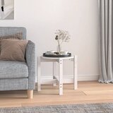  Stolić za kavu bijeli Ø 52,5x45 cm od masivne borovine | shoptok.hr