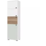 Jela VITRINA ARC F2 (VE BARV)-Bela mat lak/Pacifk oreh/Svetlo zelena | Shoptok.si