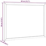  Ploča za pisanje s crnim okvirom od punog borovine 40x30 cm | shoptok.hr