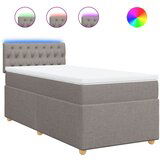 vidaXL Box spring postelja z vzmetnico taupe 100x200 cm blago, (21291895) | Shoptok.si