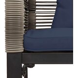  Vanjska klupa Siva i tamnoplava 117 x 54 x 74.5 cm poliratan | Eponuda.com