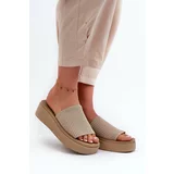 Kesi Women's platform slippers Sergio Leone beige