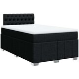 vidaXL Box spring postelja z vzmetnico črna 120x190 cm blago | Shoptok.si