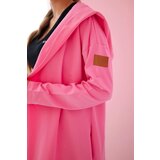 Kesi Long cardigan with hood light pink | shoptok.hr