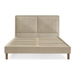 Bobochic Paris Bež podstavljeni tapecirani bračni krevet s podnicom 140x190 cm Mara – Cijene