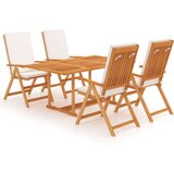  5-dijelni vrtni blagovaonski set s jastucima masivna tikovina | shoptok.hr