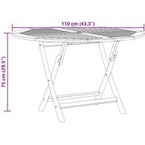  Sklopivi vrtni stol Ø 110 x 75 cm od masivne tikovine | shoptok.hr