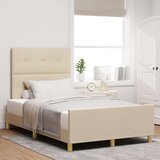  Krevet u krem boji 120x190 cm izrađen od tkanine | shoptok.hr