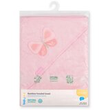 BabyOno ručnik bambus 100x100 cm, Leptir, roza | shoptok.hr