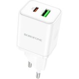  USB punjač BOROFONE BN7 PD20W+QC3.0 USB+Type-C white | Eponuda.ba