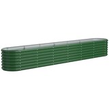 Furnova Visoka greda iz prašno premazanega jekla 260x40x36 cm zelena, (21919996) | Shoptok.si