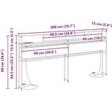  Skladiščni naslon s polico Rjavi hrast 200 cm Konstruiran les, (5000142176) | Shoptok.si
