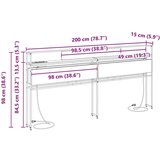  Skladišno uzglavlje Smeđi hrast 200 cm Konstruirano drvo | shoptok.hr