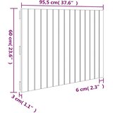 Zidno uzglavlje bijelo 95,5x3x60 cm od masivne borovine | Eponuda.com