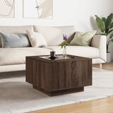  Stolić za kavu LED smeđa boja hrasta 60x60x40 cm drveni | shoptok.hr