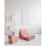 Wigiwama Rožnat otroški fotelj iz tkanine bouclé Moon – | Shoptok.si