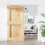 vidaXL Klizna vrata s priborom za montažu 100x210 cm masivna borovina Cijene