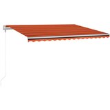  Avtomatska tenda LED + senzor 400x300 cm oranžno/rjava | Shoptok.si