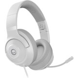 Lorgar noah 101, gaming headset with microphone, 3.5mm jack connection, cable length 2m, foldable design, pu leather ear pads, size: 185*195*80mm, 0.245kg, white | Eponuda.com