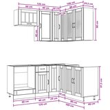  Kuhinjska jedinica LUCCA 8 kom. Crna Konstruirano drvo | shoptok.hr