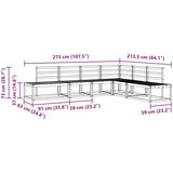  Set vanjskih sofa 6 Komad Prirodna Čvrsto drvo akacije | shoptok.hr
