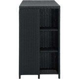 Barska barski stol sa stalkom za pohranu crni 120x60x110 cm poliratan | shoptok.hr
