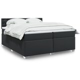 vidaXL Box spring postelja z vzmetnico črna 200x200 cm umetno usnje Cene