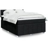 Maison Chic Box spring posteljni - Vzmetna postelja z vzmetnico črn 140x190 cm blago SL24664, (21879964) | Shoptok.si