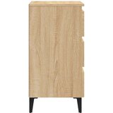  Noćni ormarić s metalnim nogama boja hrasta 40 x 35 x 69 cm | shoptok.hr