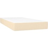  Box spring postelja z vzmetnico krem 80x200 cm blago, (20893762) | Shoptok.si