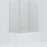 vidaXL Tuš kabina harmonika prozorna ESG 120x68x130 cm | Shoptok.si
