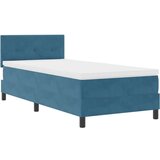  Postelja s pomičnim vzmetenjem in vzmetnico & LED Temno modra 90x200 cm Žamet, (22050835) | Shoptok.si
