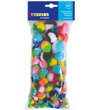 Playbox Barvni set 100 kosov pompomov v različnih velikostih. | Shoptok.si