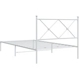 Metalni okvir za krevet s uzglavljem bijeli 107x203 cm | shoptok.hr