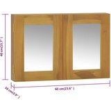 Ormarić s ogledalom 60 x 10 x 40 cm od masivne tikovine | shoptok.hr