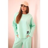 Kesi Włoski Set of new punto sweatshirt pants light mint | Shoptok.si