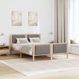  Okvir kreveta Smeđa i taupe 140 x 190 cm Masivna borovina | shoptok.hr