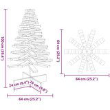 vidaXL Lesena novoletna jelka za okras 100 cm trdna borovina | Shoptok.si
